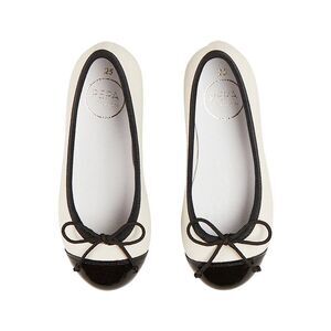 Pepa London Patent Toe Ballerina Shoe, White